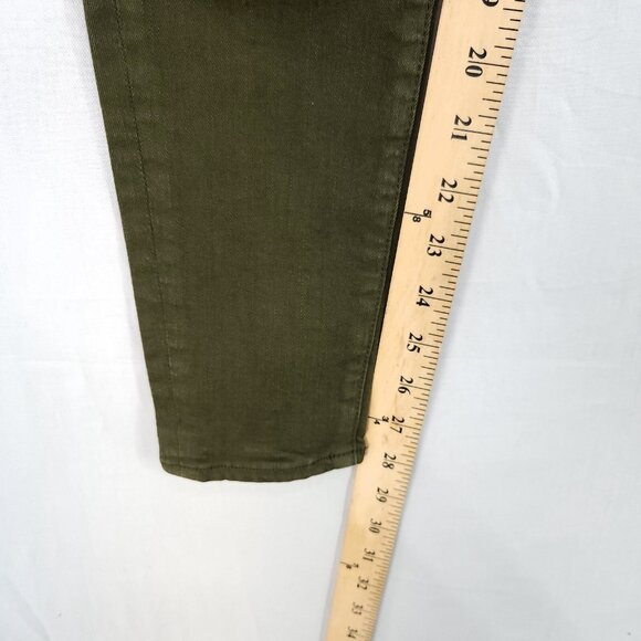 Frame Le Skinny De Jeanne Size 24 Skinny Jeans Green Mid Rise - Picture 12 of 13